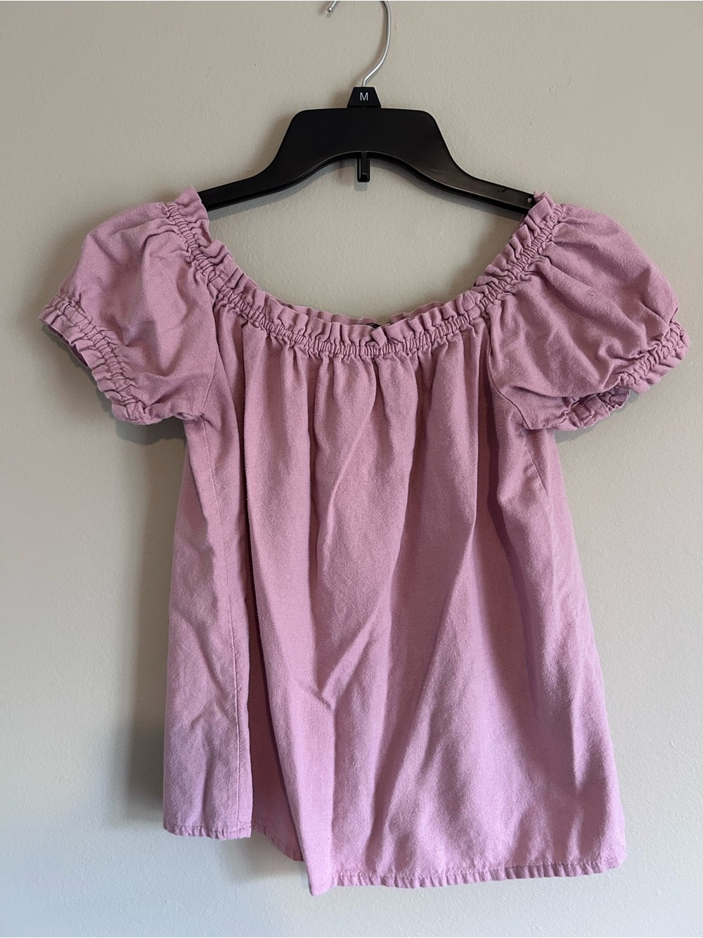 Vero Moda Mauve Off-Shoulder Puff Sleeve Top